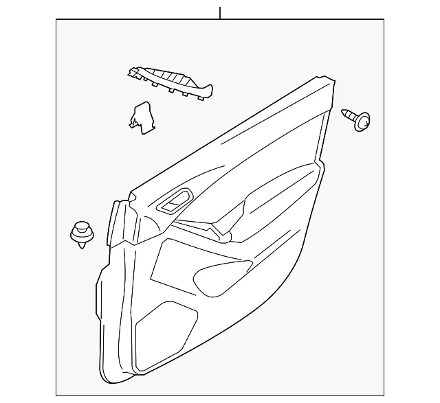 Door Trim Panel - Driver's Side (LH) - Mazda (KD34-68-450H-34)