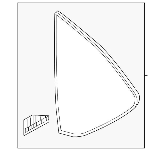 Quarter Glass - Driver's Side (LH) - Mazda (KD45-63-950A)