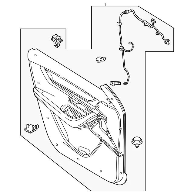 Door Interior Trim Panel - Mazda (KEMH-68-450A-18)
