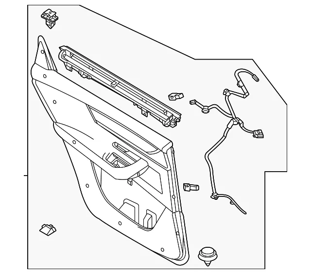 Trim(L) Door Rear - Mazda (KJK8-68-550K-02)