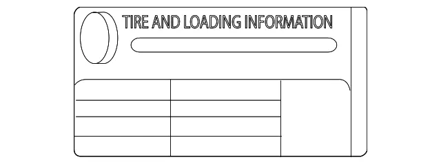 Tire Information Label - Mazda (KMM6-69-014A)