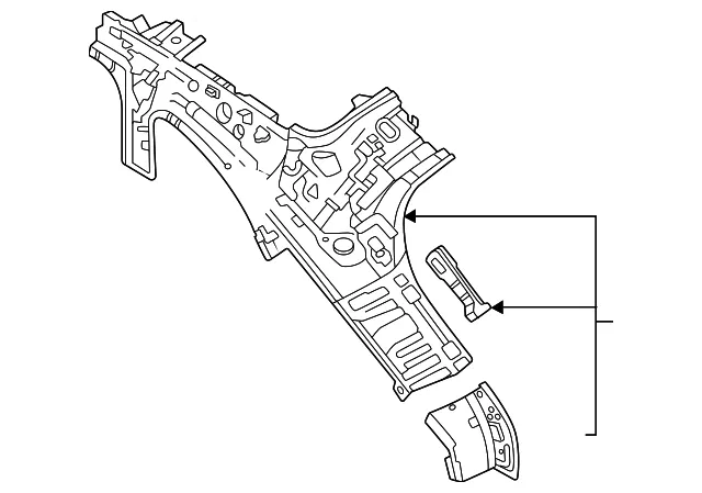 Body C-Pillar Reinforcement - Mazda (KMV6-70-11XA)