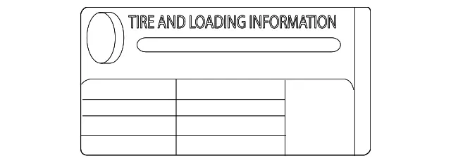 Tire Information Label - Mazda (KMW8-69-014A)