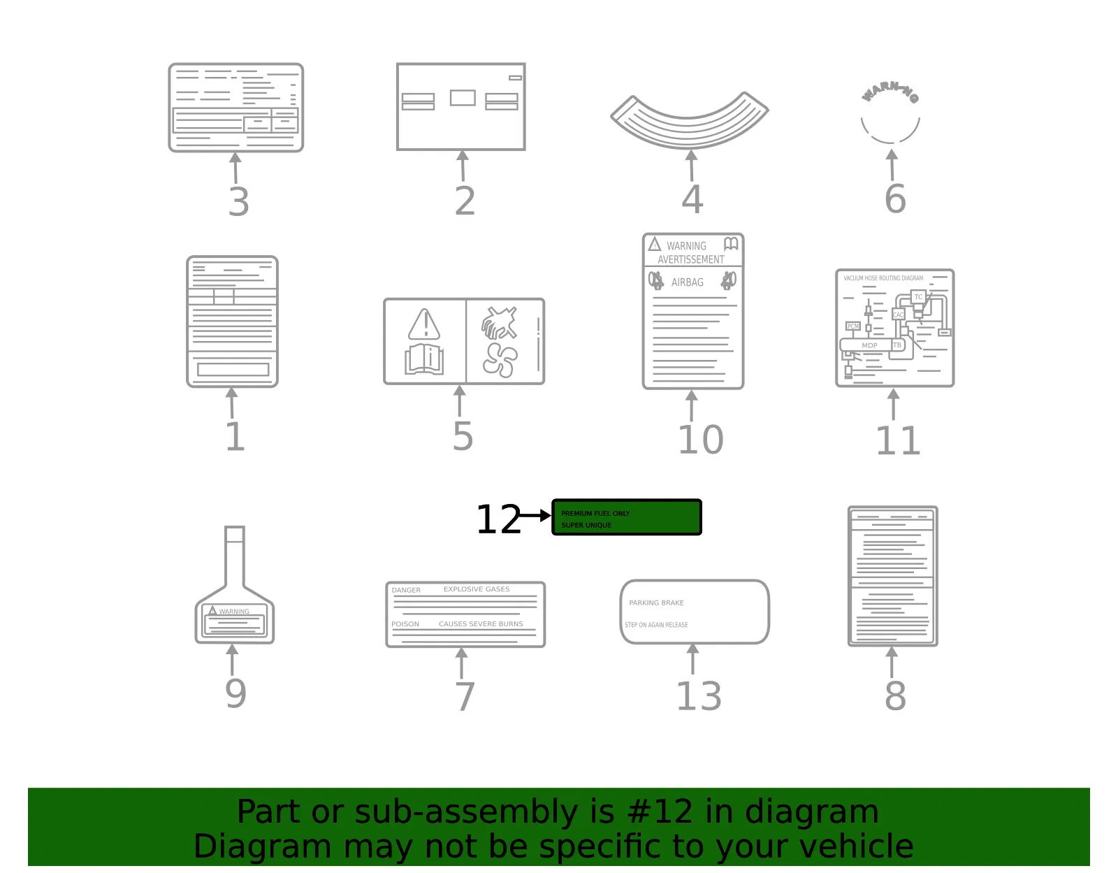 Label Fuel Economy - MAZDA (L3BK69042)