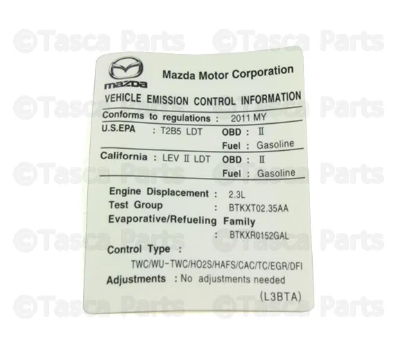 Label Emission - Mazda (L3BT-69-036A)