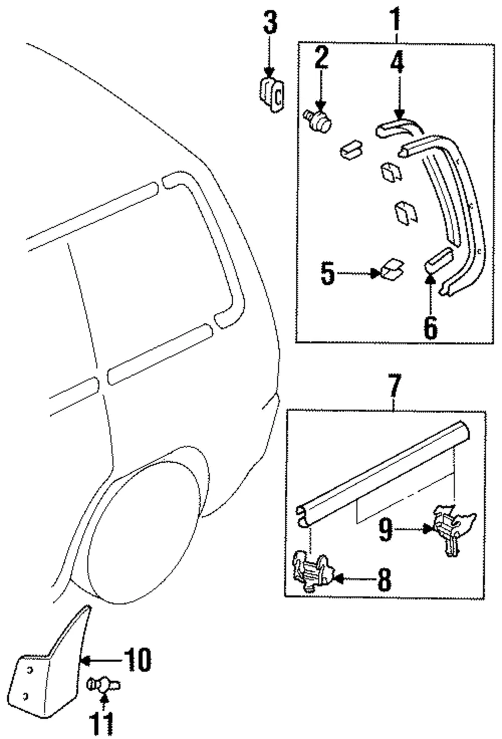 Belt Molding - Passenger Side (RH) - Mazda (LA01-50-760C)