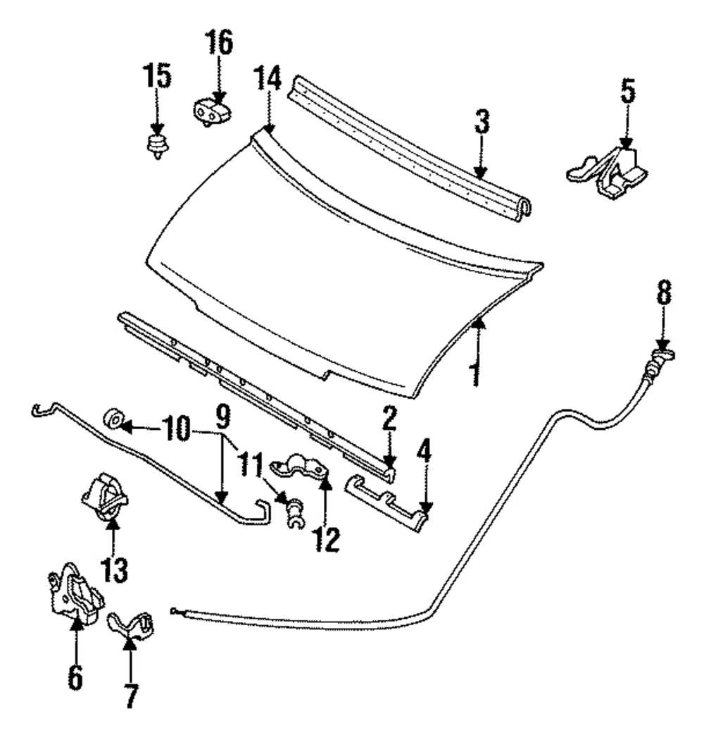 Lock Hood - MAZDA (LA0156620F)