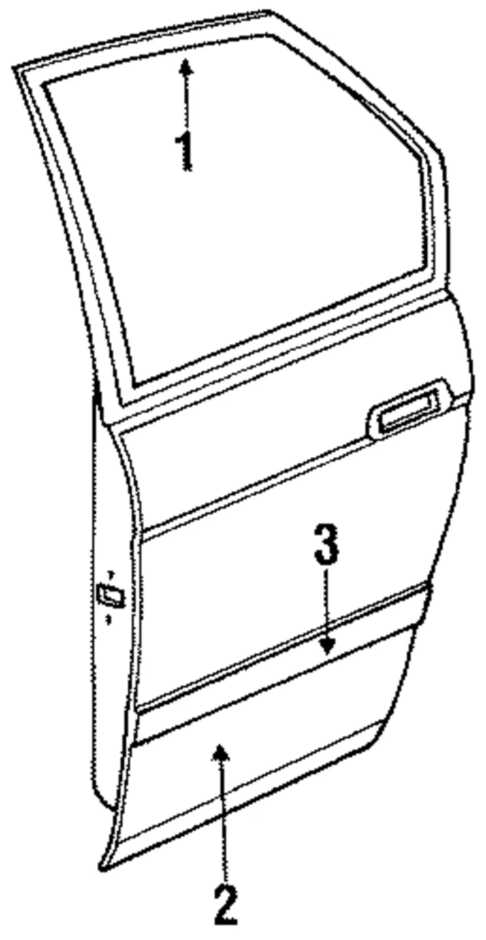 Door Shell - Passenger Side (RH) - Mazda (LB40-72-020E)