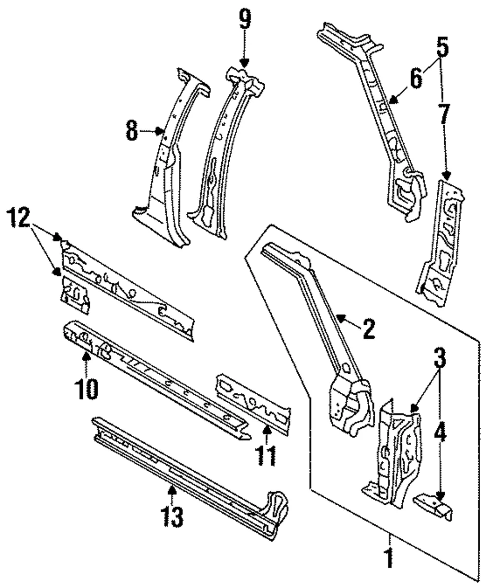 Pillar Panel - Driver's Side (LH) - Mazda (LB82-71-240)