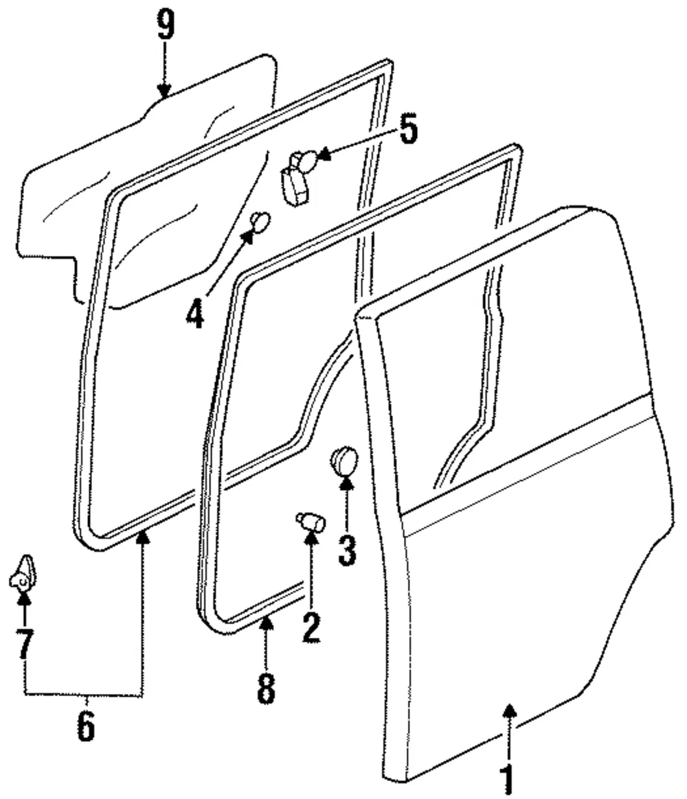 Door Shell - Driver's Side (LH) - Mazda (LB82-73-020K)