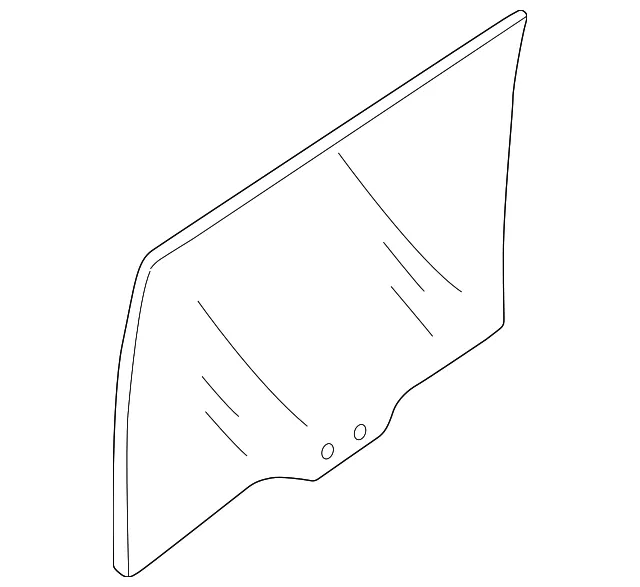 Glass R Ctrwindow - Passenger Side (RH) - Mazda (LC62-72-511C)