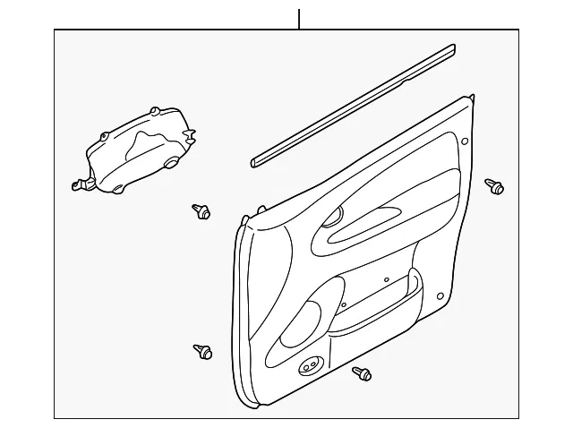 Door Trim Panel - Passenger Side (RH) - Mazda (LC70-68-420H-05)