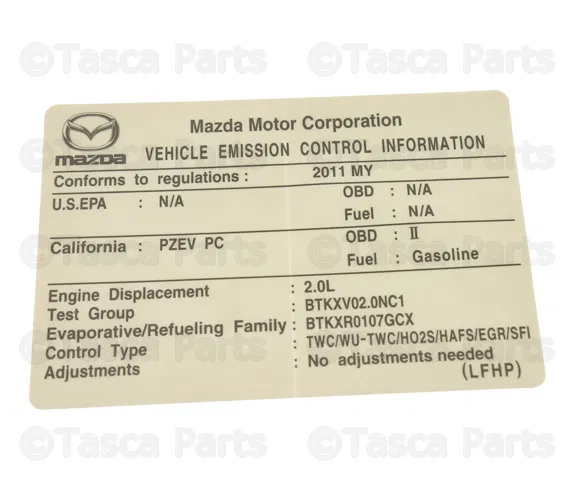 Emission Label - Mazda (LFHP-69-036)