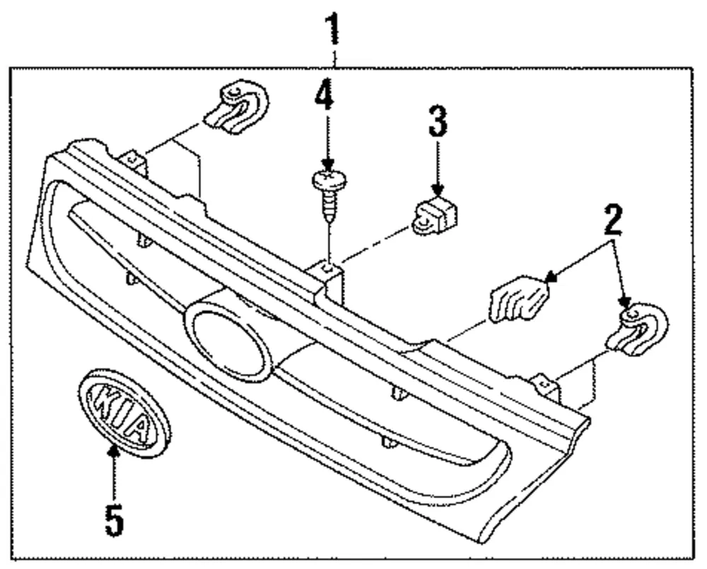 Grille Assembly Grommet - Kia (MB455-50712)