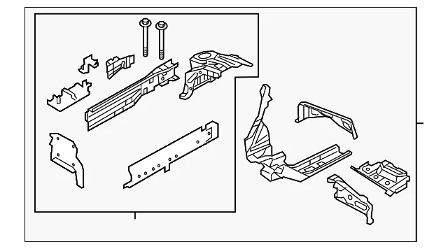 Apron/Rail Assembly - Driver's Side (LH) - Mazda (N243-54-300B)