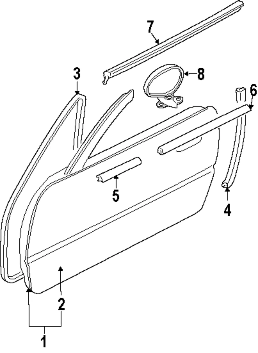 Panel Lt Frt Door - Driver's Side (LH) - Mazda (NA01-59-030C)