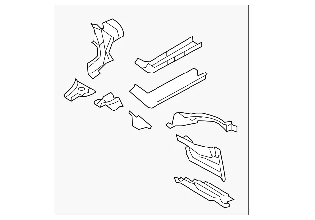 Apron/Rail Assembly - Driver's Side (LH) - Mazda (NE51-54-300G)