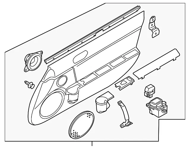 Trim(L) Door - Driver's Side (LH) - Mazda (NE51-68-45YK-02)