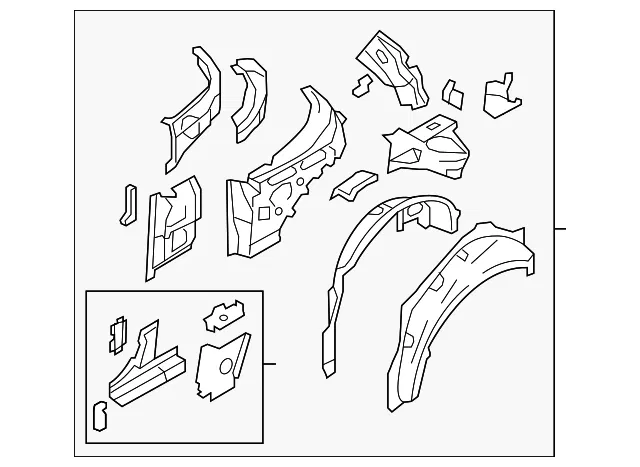 Panel(R) Rear Pillar - Passenger Side (RH) - Mazda (NFY0-74-9A0P)