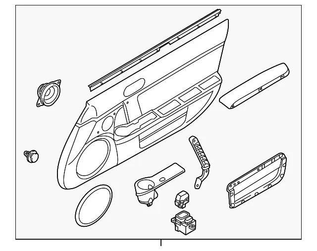 Door Trim Panel - Passenger Side (RH) - Mazda (NH31-68-42Y-74)