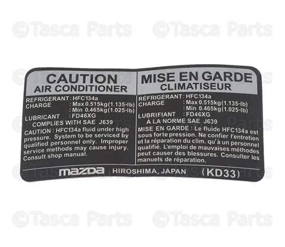 Label Emission - Mazda (PY1D69036B)