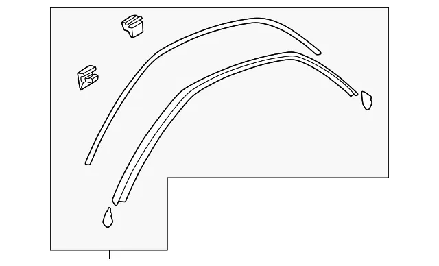 Molding L Drip - Driver's Side (LH) - Mazda (T001-50-530C)