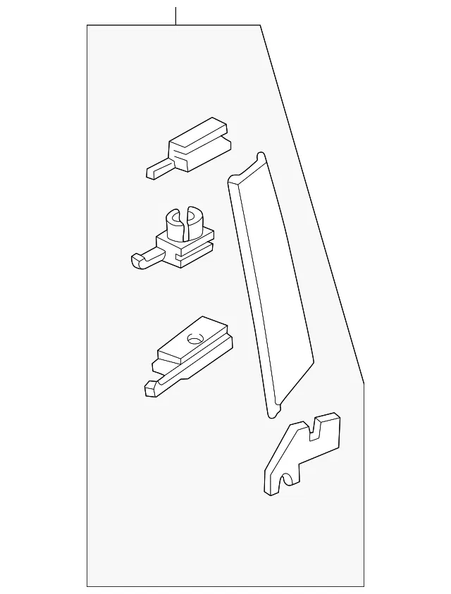 Pillar Molding - Passenger Side (RH) - Mazda (T001-50-H10E)