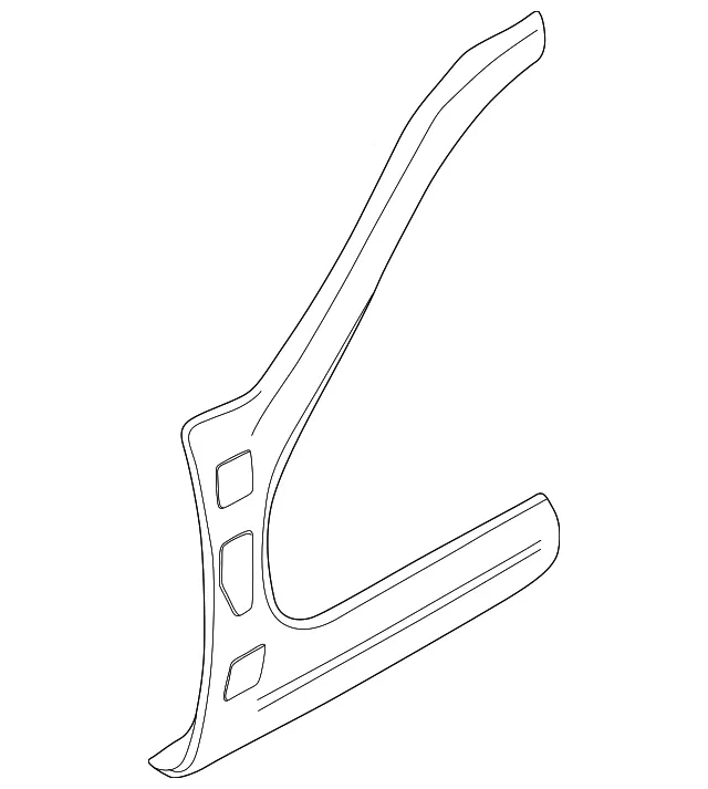 Hinge Pillar - Passenger Side (RH) - Mazda (T0Y1-70-221B)