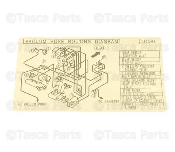 Label Vac. Diaphragm - MAZDA (TC4669044)