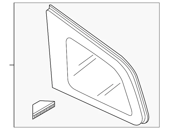 Quarter Glass - Passenger Side (RH) - Mazda (TD11-62-950C)