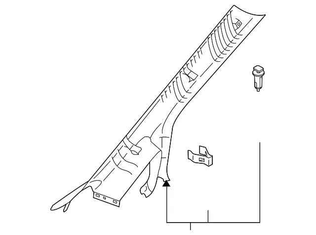 Trim Rt Pillar - Passenger Side (RH) - Mazda (TD11-68-160J-34)