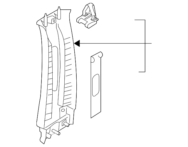 Trim L Pillar - Driver's Side (LH) - Mazda (TD11-68-210E-34)