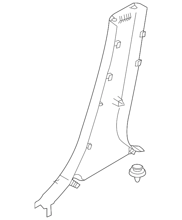 Lower Center Pillar Trim - Driver's Side (LH) - Mazda (TD11-68-230D-02)