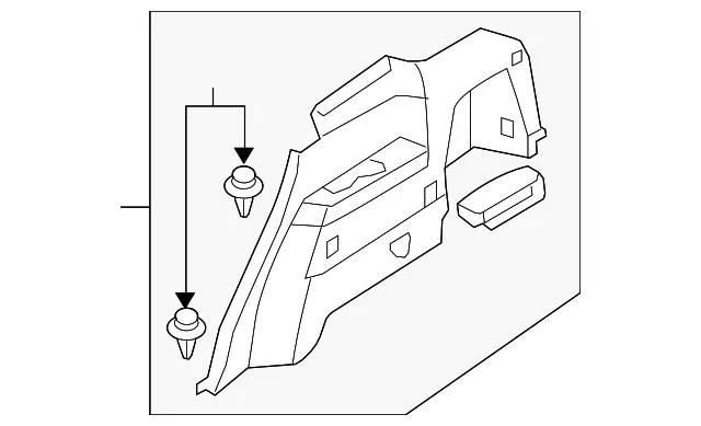 Quarter Trim Panel - Driver's Side (LH) - Mazda (TD11-68-870J-02)