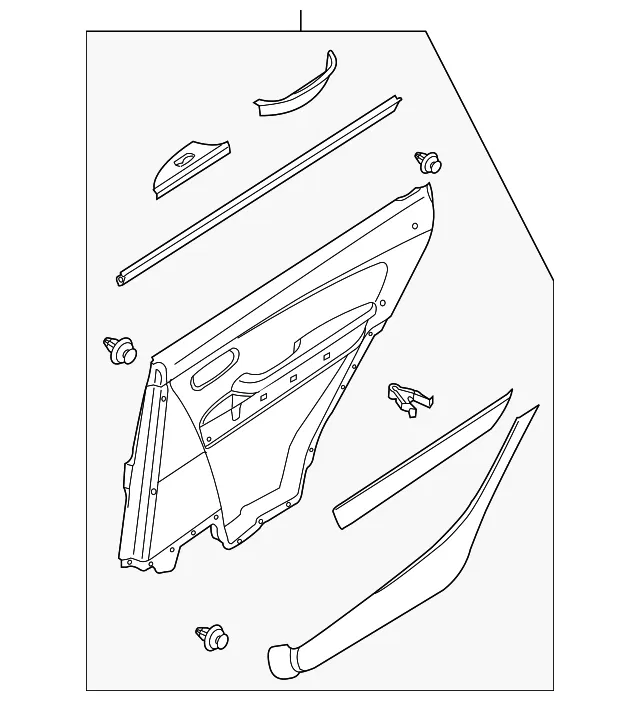 TRIM R DOOR REAR - MAZDA (TD1168530L02)