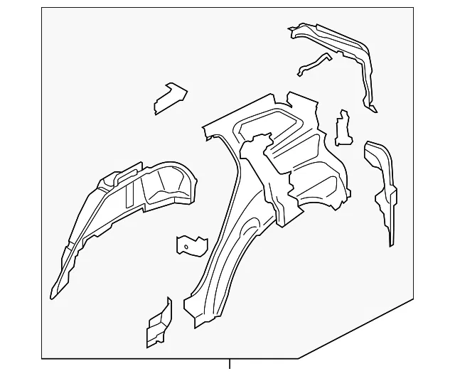 Panel R  Rear Pillar - Passenger Side (RH) - Mazda (TDY1-70-100B)