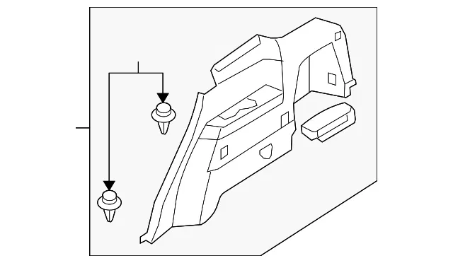Lower Quarter Trim - Passenger Side (RH) - Mazda (TE70-68-850C-02)