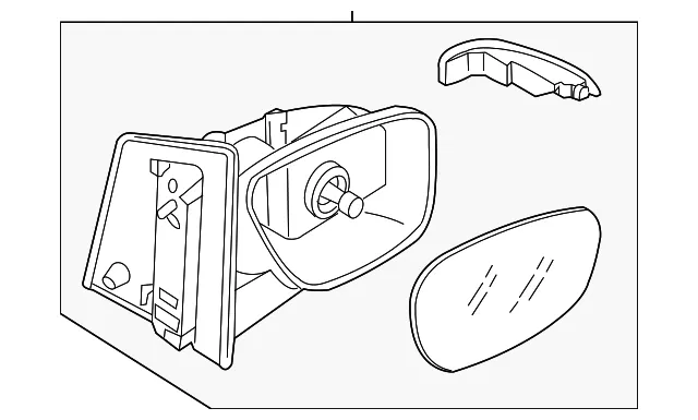 Sub Mirror L Door - Driver's Side (LH) - Mazda (TE71-69-18ZJ)