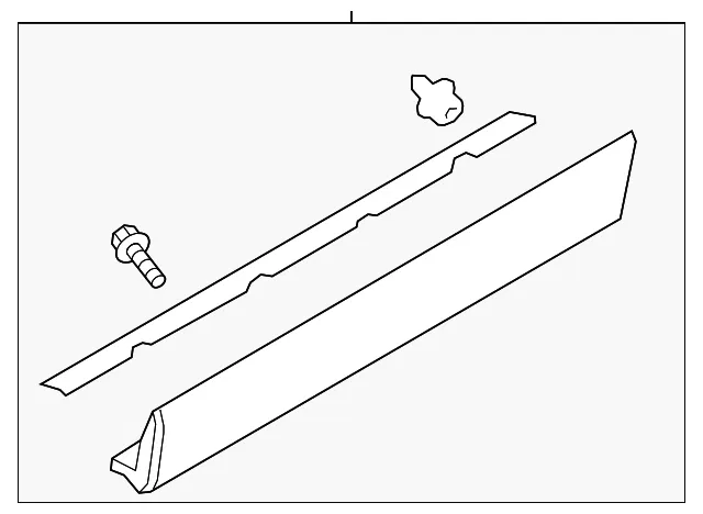 Front Rocker Molding - Driver's Side (LH) - Mazda (TK48-51-RB0B)