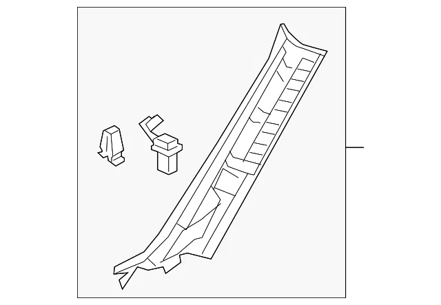 Windshield Pillar Trim - Passenger Side (RH) - Mazda (TK48-68-160B-06)
