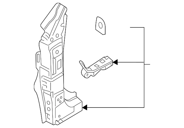 Hinge Pillar Reinforced - Driver's Side (LH) - Mazda (TK48-71-030)