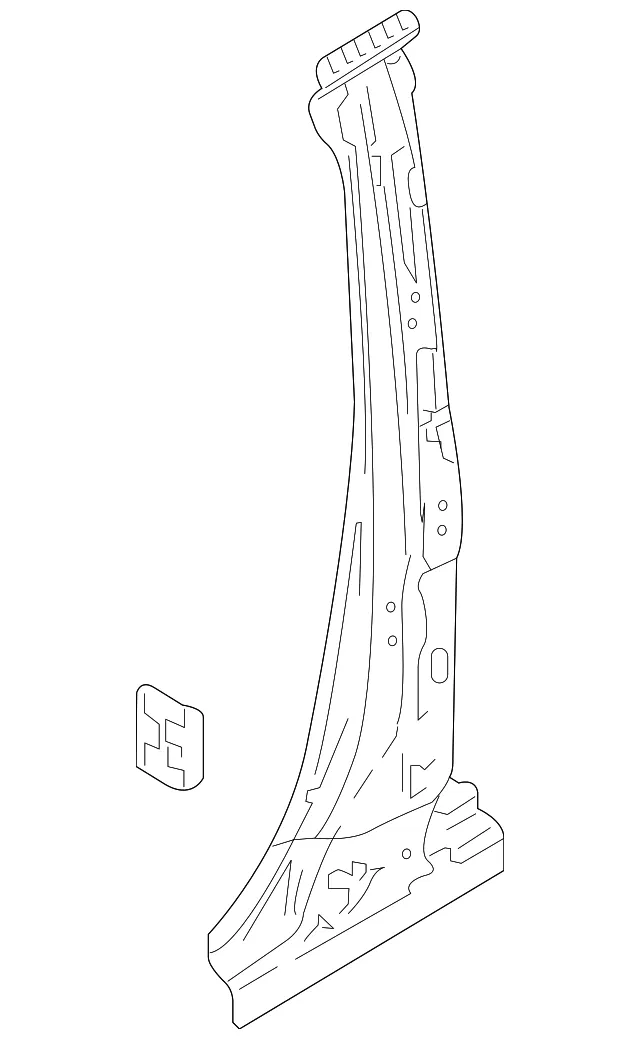 Center Pillar Reinforced - Driver's Side (LH) - Mazda (TK48-71-360)