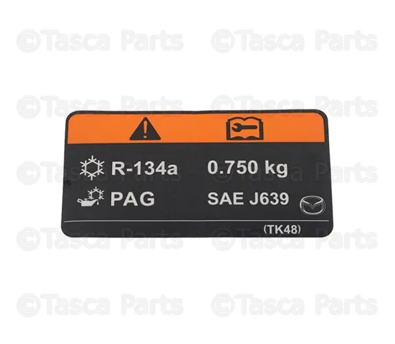 A/C System Information Label - Mazda (TK4861439)