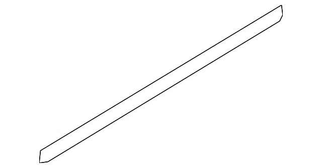 Rear Rocker Molding Insert - Driver's Side (LH) - Mazda (TK49-50-692)