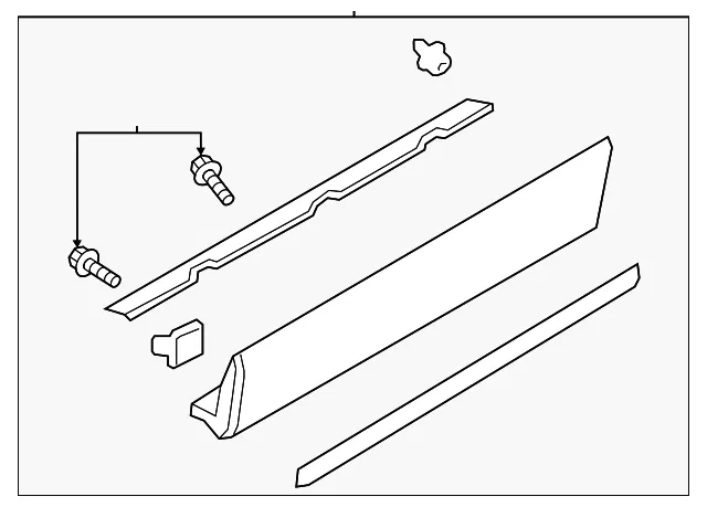 Rear Rocker Molding - Passenger Side (RH) - Mazda (TK49-51-RC0B)