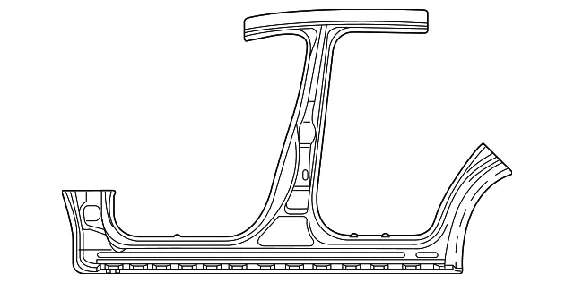Center Pillar & Rocker - Passenger Side (RH) - Mazda (TKY8-70-271B)