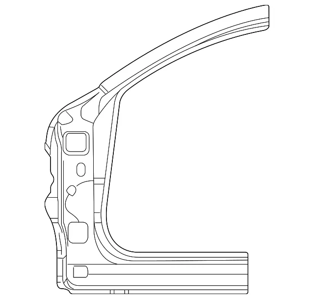 Hinge Pillar - Driver's Side (LH) - Mazda (TKY8-71-220B)