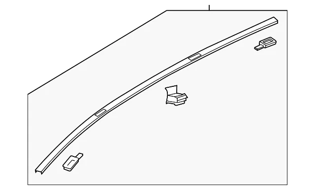 Roof Molding - Driver's Side (LH) - Mazda (TM52-50-9L0)