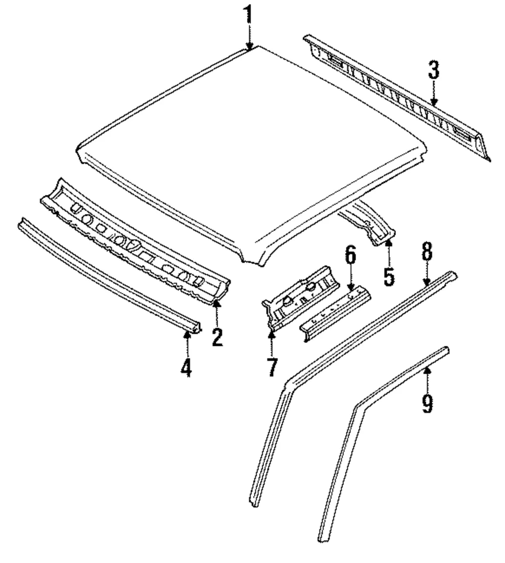 Drip Molding - Driver's Side (LH) - Mazda (UB54-50-521B)
