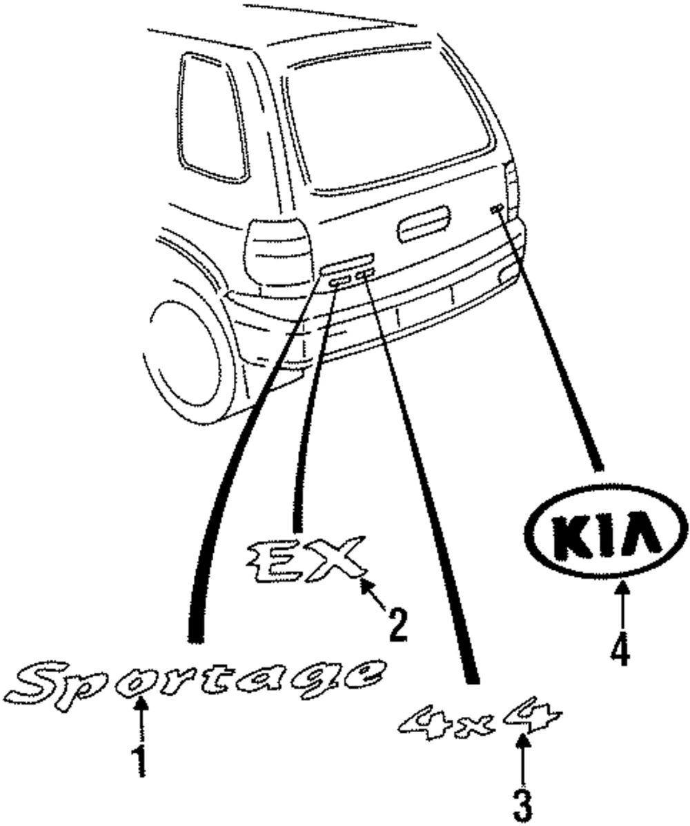 Nameplate - Kia (UK04E-51743)